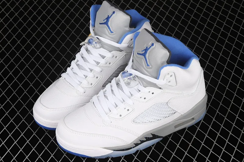 All categories Air Jordan Jordan series basketball shoes Air Jordan 5 G version Air Jordan 5 "Stealth 2.0" AJ5 Joe 5 white and blue color 440888-140